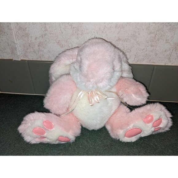 Ganz Bros Heritage Collection Rabbit Plush Bumpkin Bunny Easter Basket 90s Pink - Picture 1 of 8
